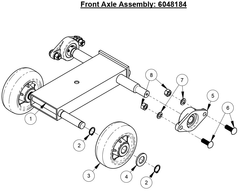 CC1300 XL Front Axle Assembly