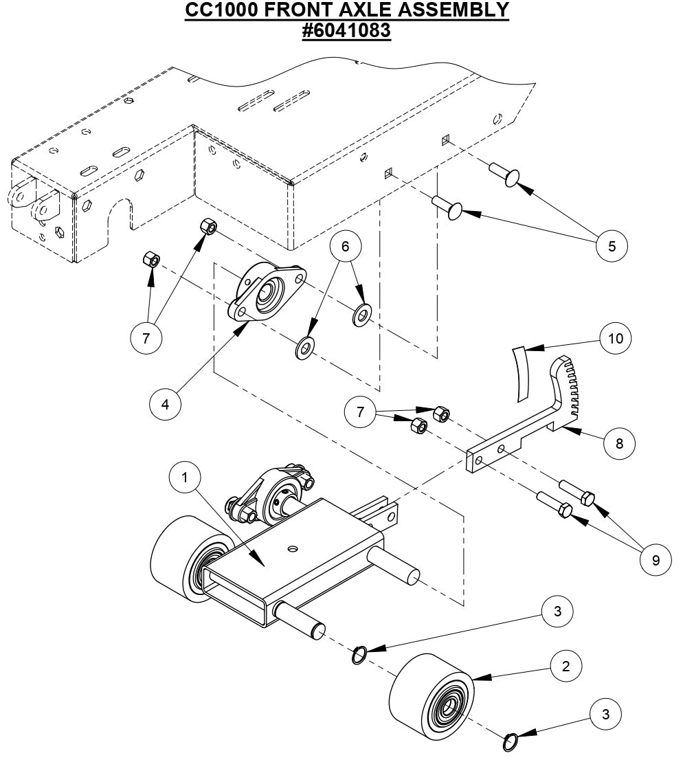 CC1000 Front Axle Assembly