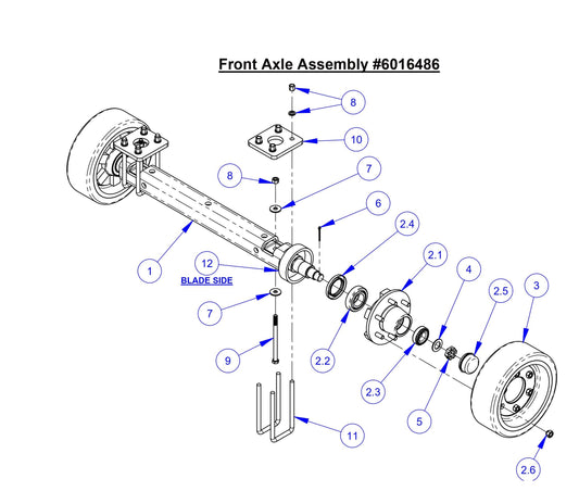 CC8574DD Front Axle Assembly