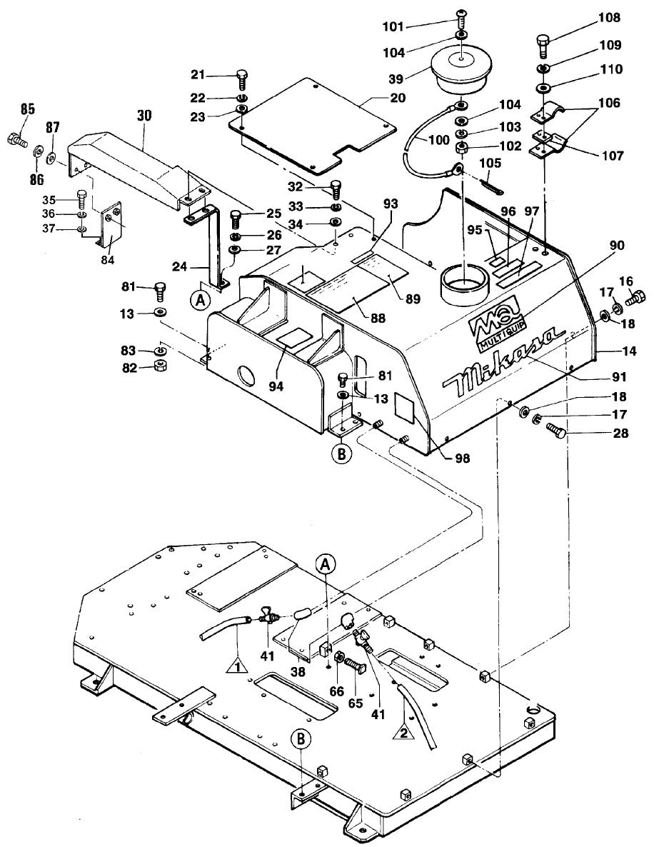 Front Cover assembly Parts For MDR9D By Multiquip