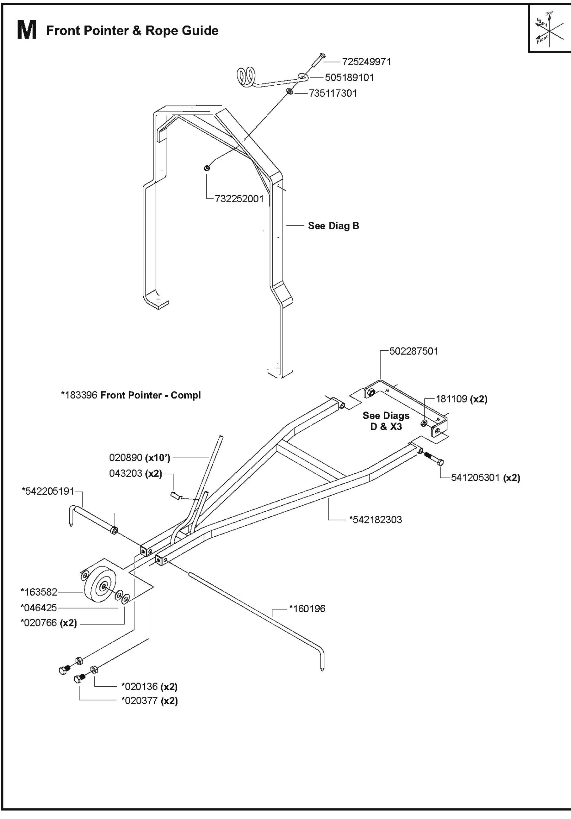Front Pointer And Rope Guide Parts For FS6800D By Husqvarna