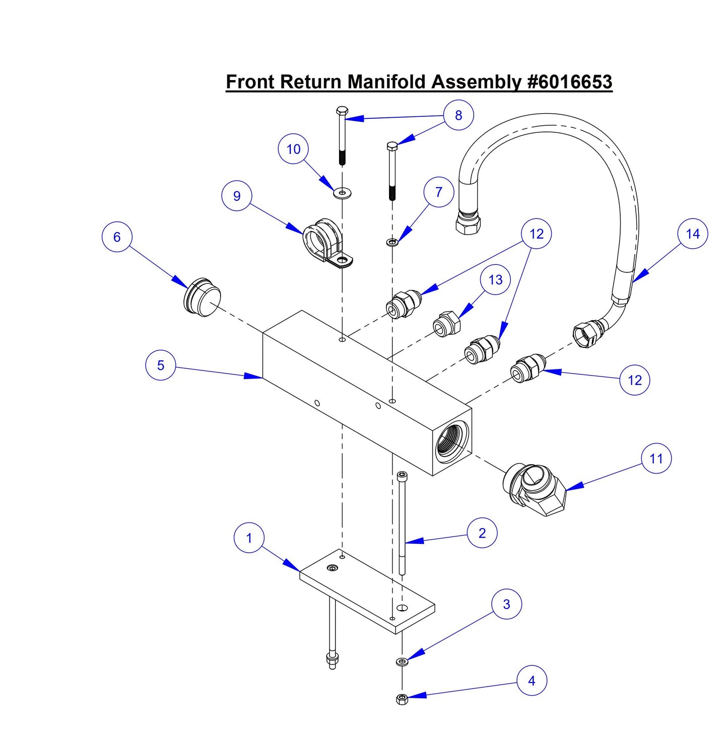 CC8574DD Front Return Manifold Assembly