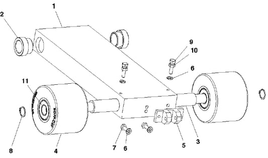 Front Wheel Carriage Assembly Parts for Soff Cut 2500 Saw by Husqvarna