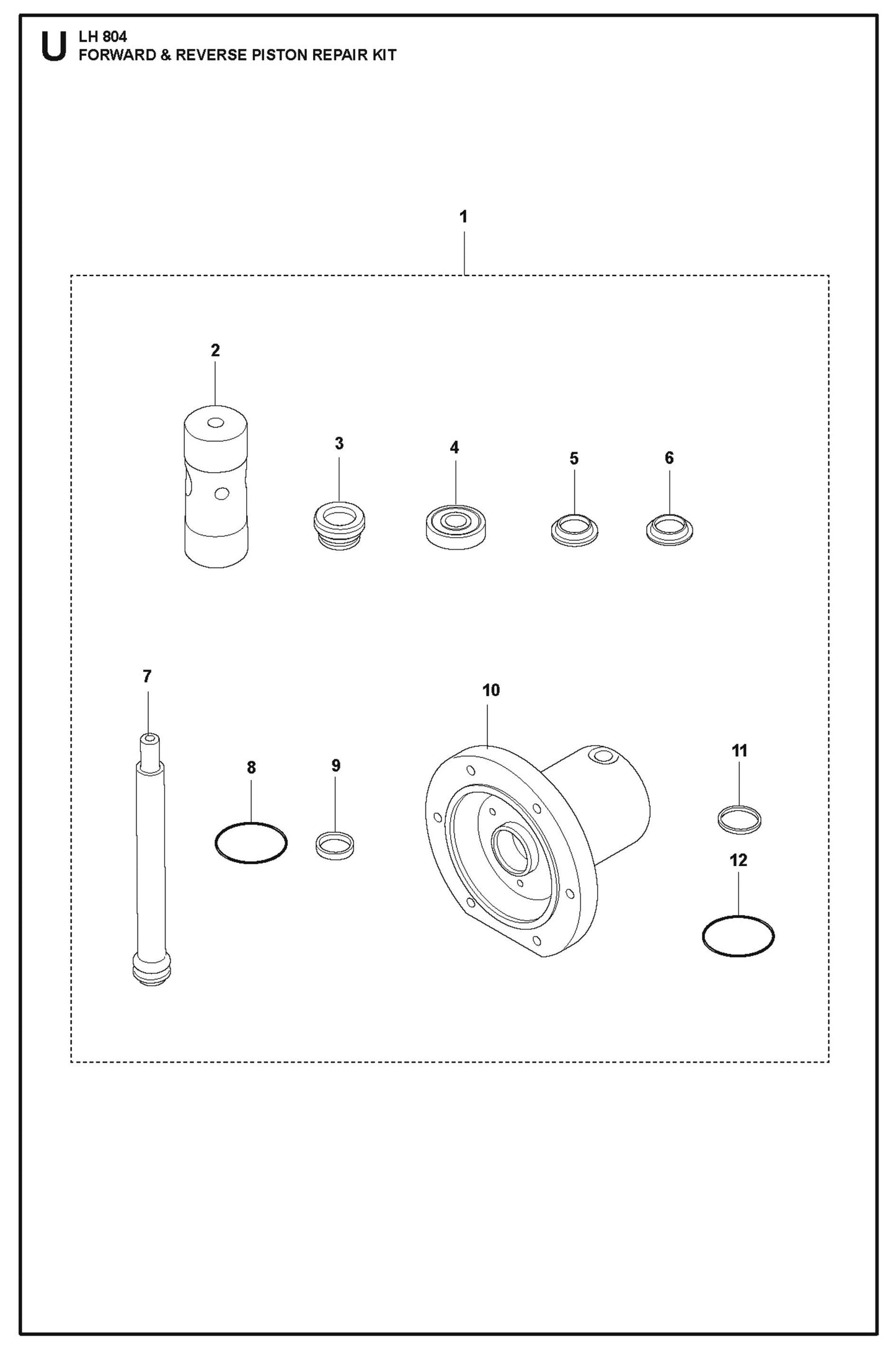 Forward &amp; Reverse Piston Repair Kit Parts For LH 804 By Husqvarna