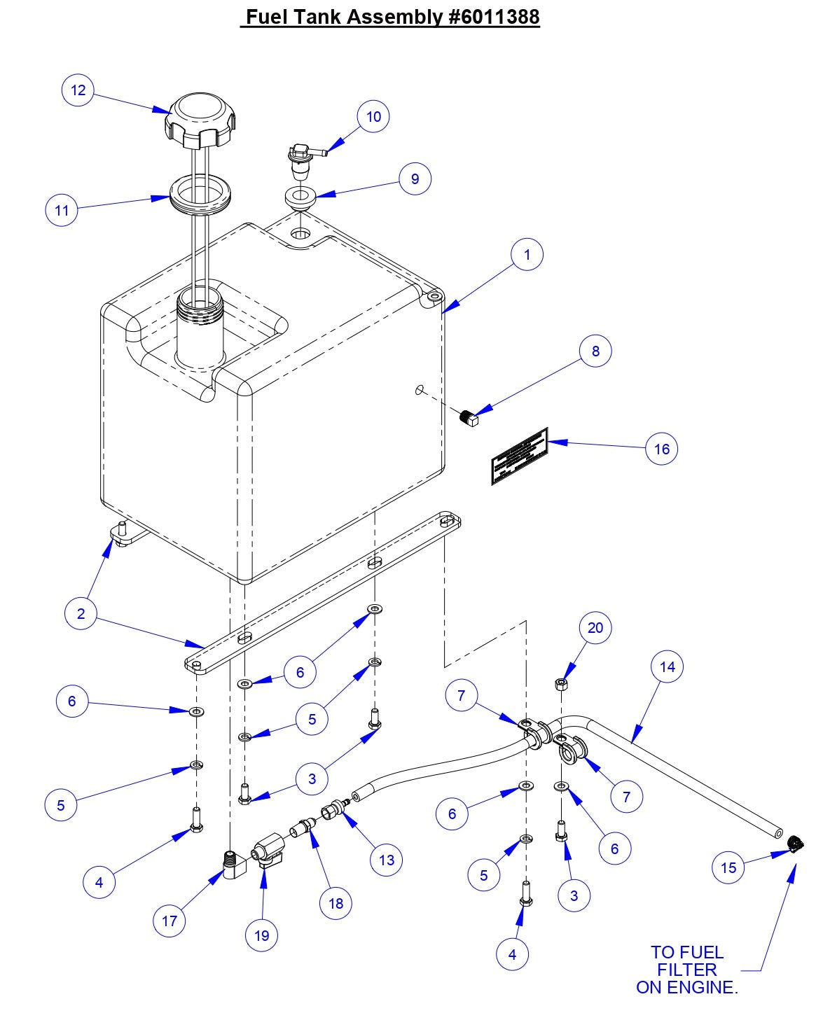 CC3538 JK Fuel Tank Assembly