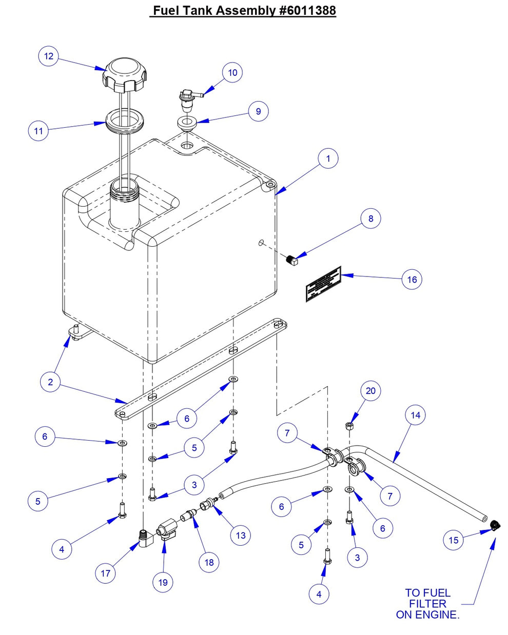 CC3538 JK Fuel Tank Assembly