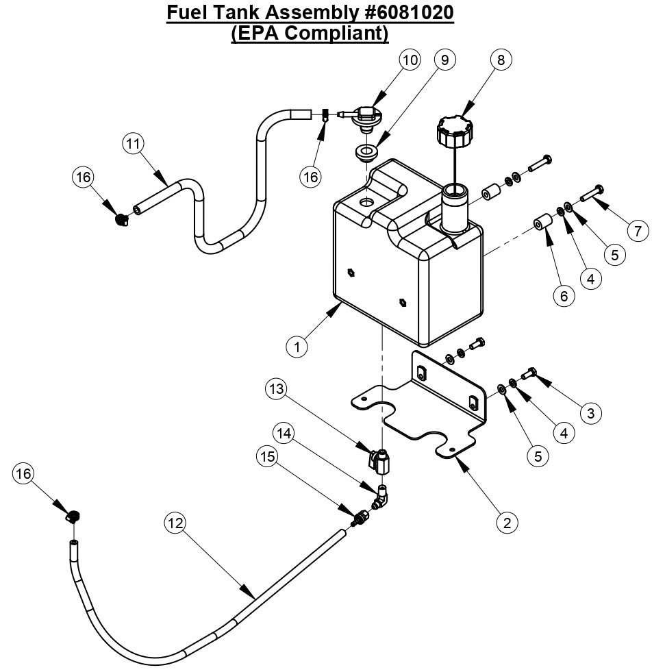 CG-1 Fuel Tank Assembly (EPA Compliant)