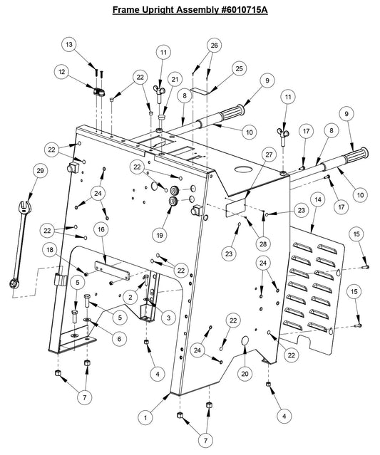 CC6540E Frame Upright Assembly