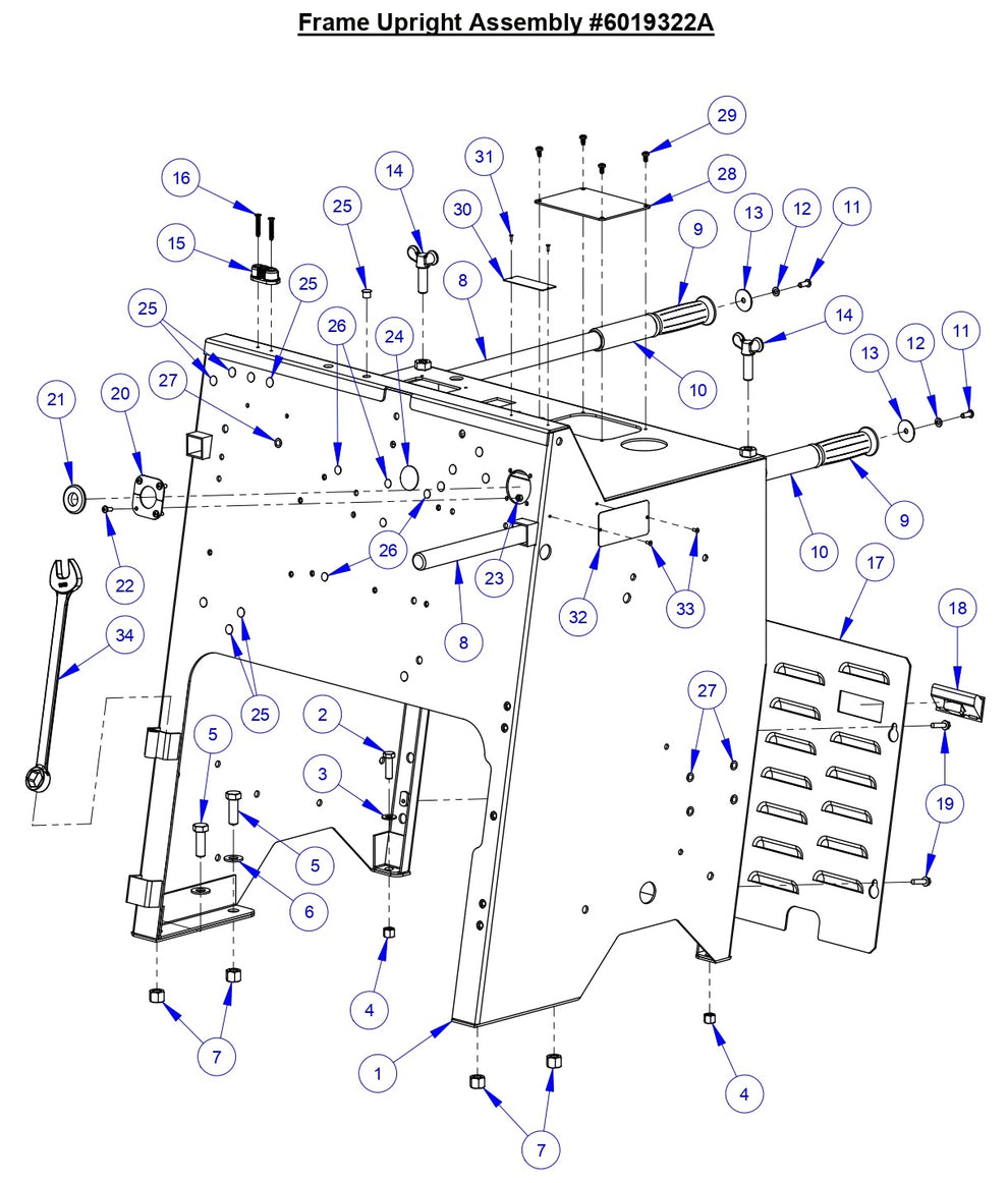 CC6561 Frame Upright Assembly