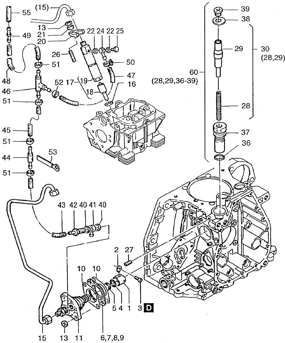 Fuel Device HATZ 1D81Z Engine Assembly Parts For MDR9D Walk-Behind Roller By Multiquip