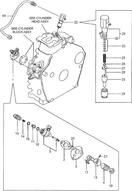 MVC98D2 Fuel Junction Pump Assembly Parts