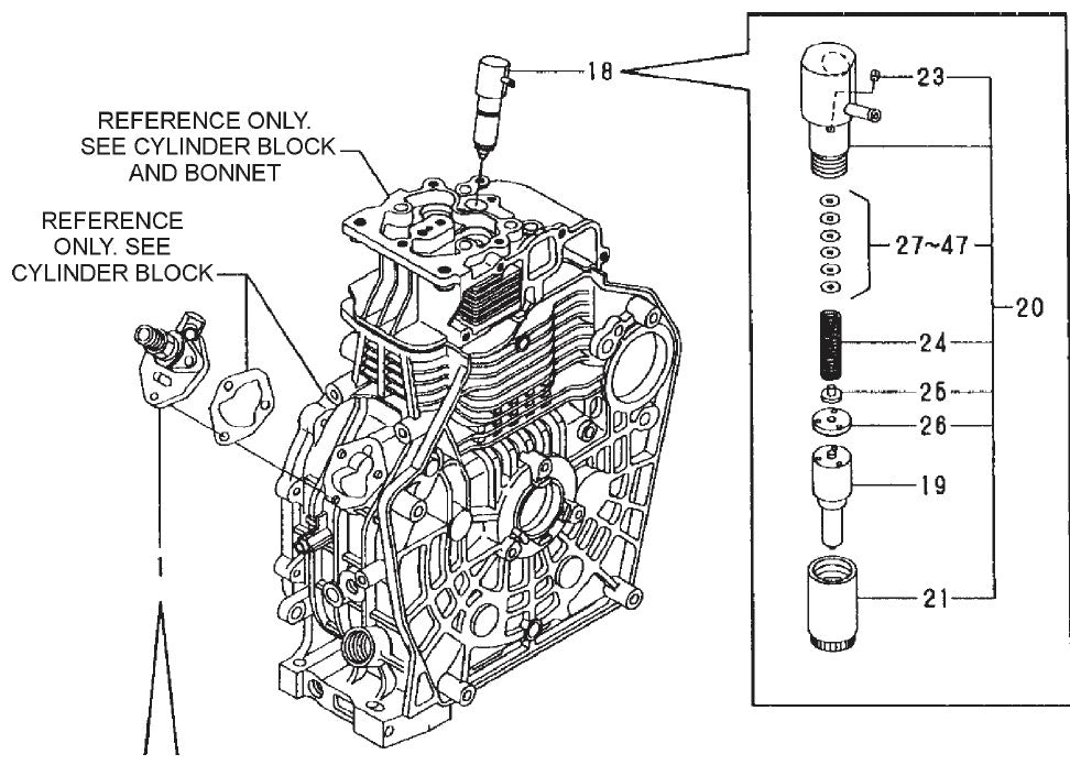 Fuel Injection Pump And Valve Assembly Parts For YANMAR L100V1  MRH800DS Vibratory Rollers By Multiquip
