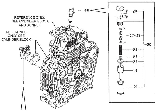 Fuel Injection Pump And Valve Assembly Parts For YANMAR L100V1  MRH800DS Vibratory Rollers By Multiquip