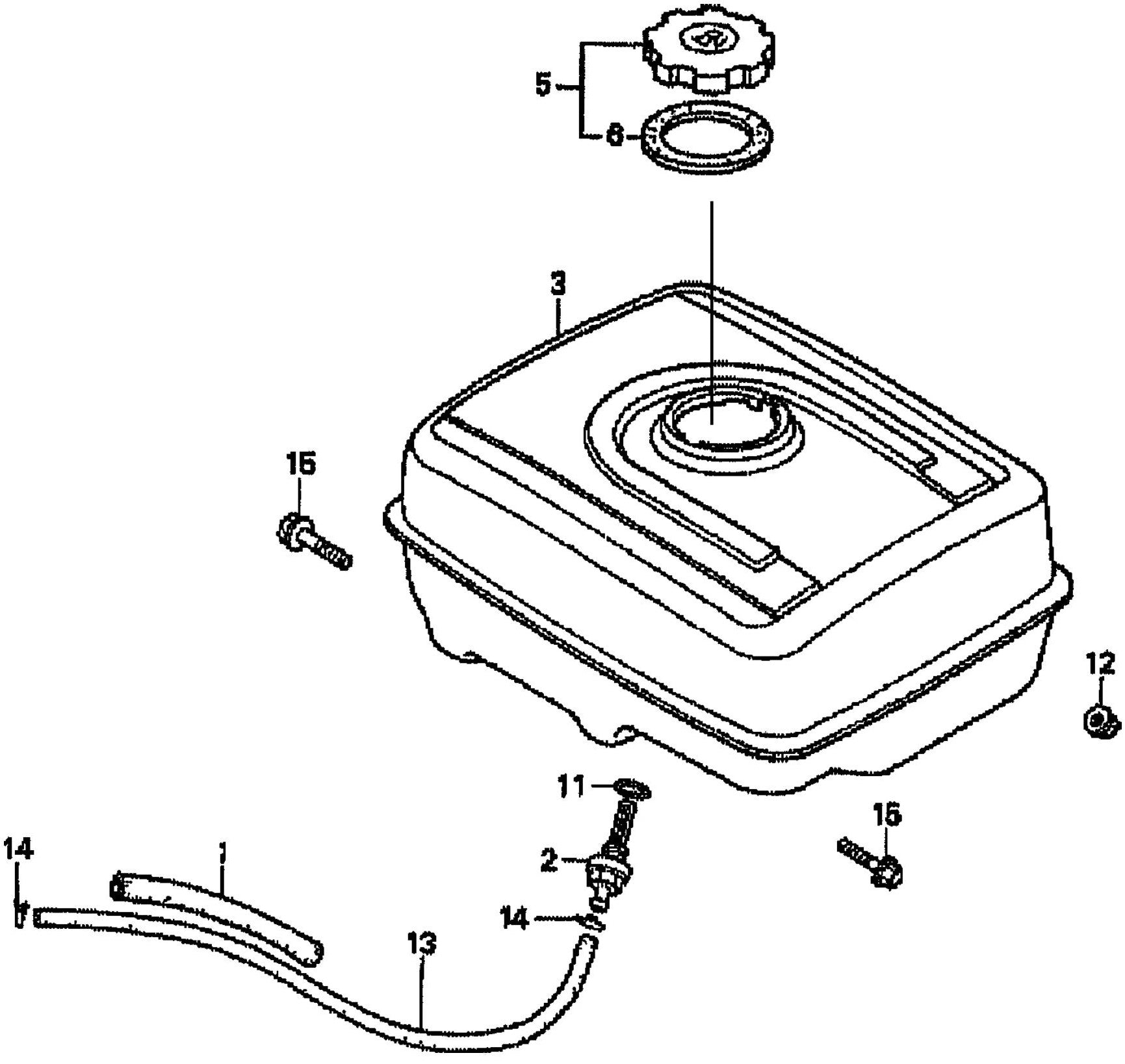 T30H HONDA GX240K1PMT2 Engine Fuel Tank Assembly Parts By Multiquip