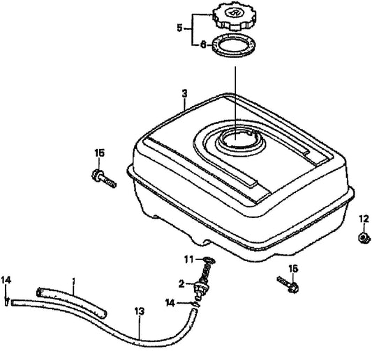 T30H HONDA GX240K1PMT2 Engine Fuel Tank Assembly Parts By Multiquip