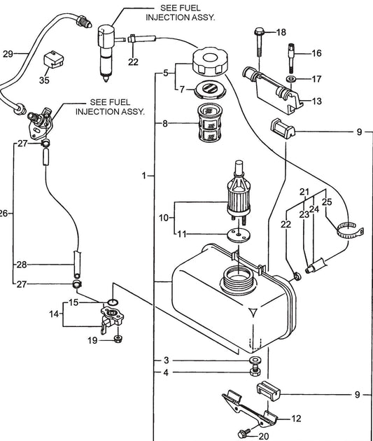 MVH206D L70V6GF1R1AA Fuel Tank And Fuel Line Assembly Parts