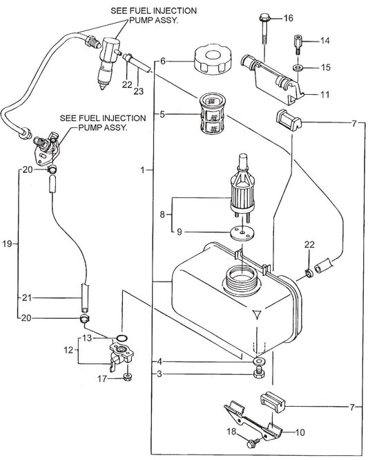 MVC98D2 Fuel Tank And Fuel Line Assembly Parts