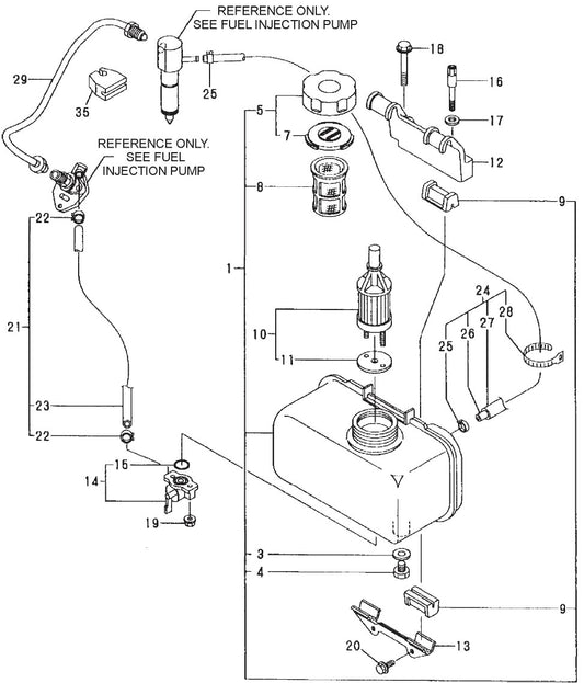 Fuel Tank Assembly Parts For YANMAR L100V1  MRH800DS Vibratory Rollers By Multiquip