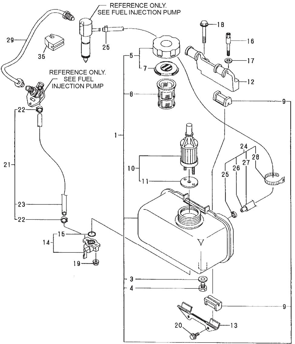 Fuel Tank Assembly Parts For YANMAR L100V1  MRH800DS Vibratory Rollers By Multiquip