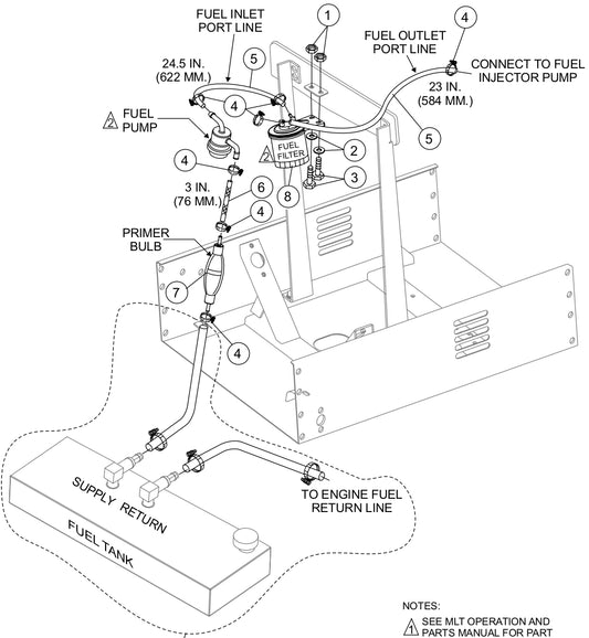 Fuel Assembly Parts for KD1800-KD6 Light Towers by Multiquip