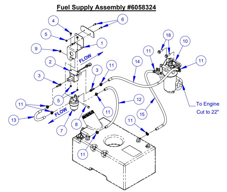 CC5048DCV, CC5048DCV-3, CC5049 Fuel Supply Assembly Parts