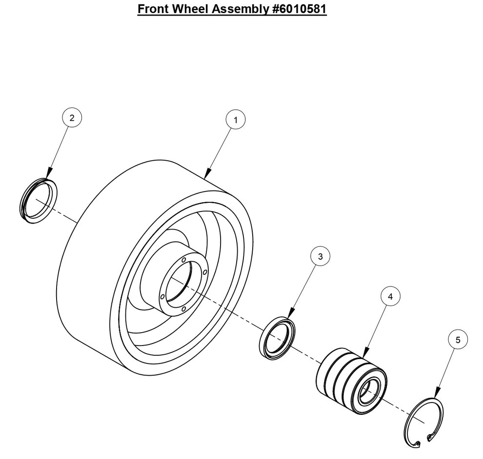 CC6540E Front Wheel Assembly