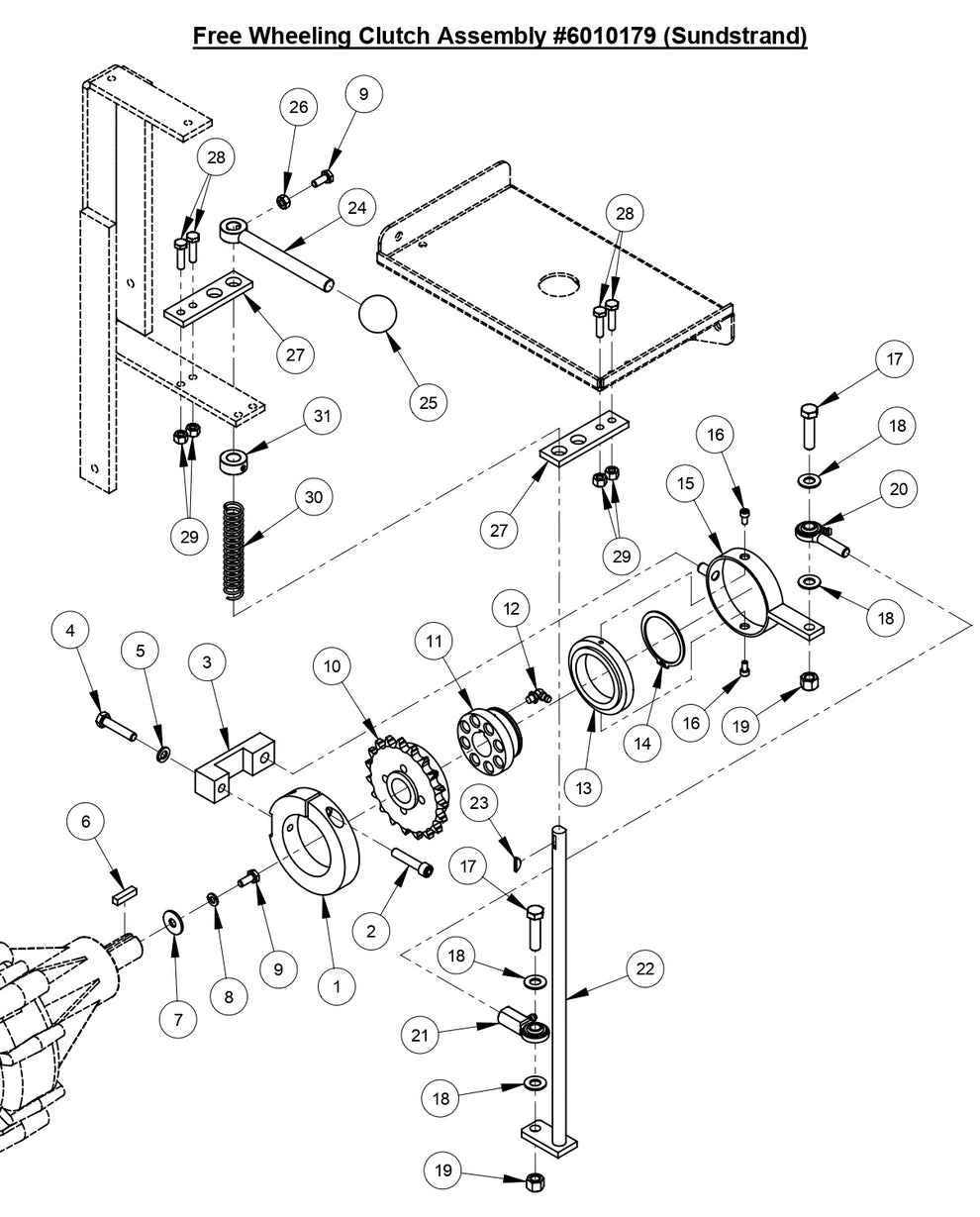 CC6540E Free wheeling Clutch Assembly