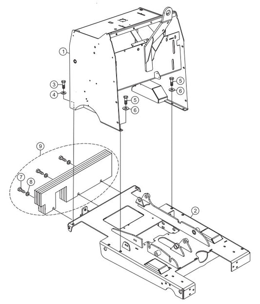 Console Mounting Assembly Parts-SP6457 DEUTZ 57 HP DIESEL ENGINE