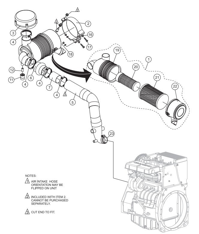 Air Intake Hose Assembly Parts-SP6457 DEUTZ 57 HP DIESEL ENGINE