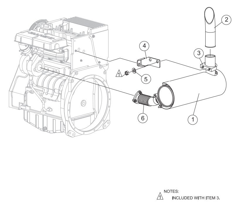 Muffler Kit Assembly Parts-SP6457 DEUTZ 57 HP DIESEL ENGINE