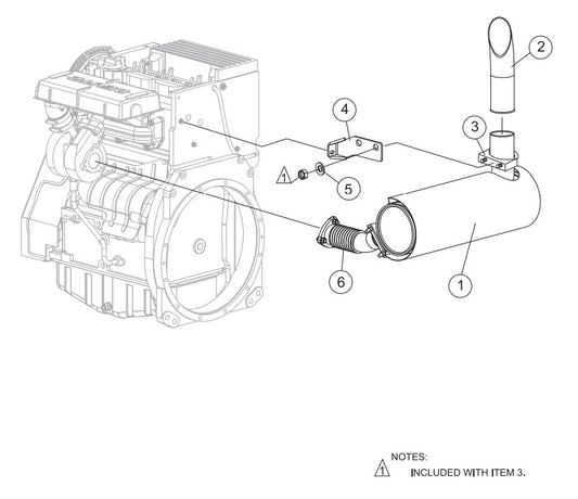 Muffler Kit Assembly Parts-SP6457 DEUTZ 57 HP DIESEL ENGINE