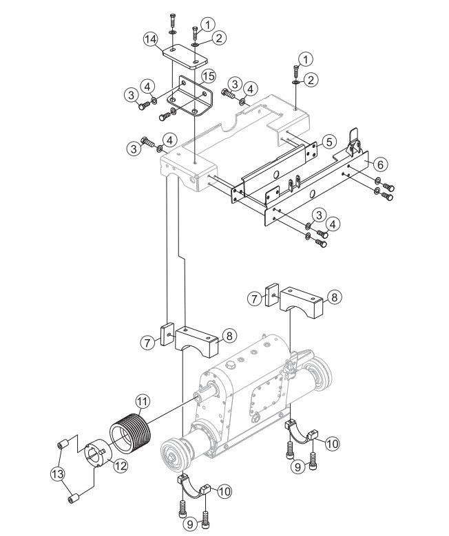 Gearbox Mounting Assembly Parts-SP6457 DEUTZ 57 HP DIESEL ENGINE
