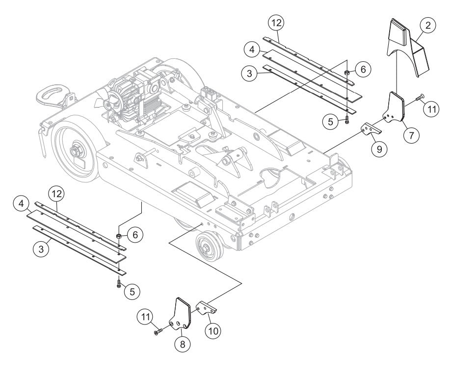Bladeguard Mount/Wiper Assembly Parts-SP6457 DEUTZ 57 HP DIESEL ENGINE