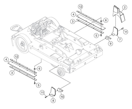 Bladeguard Mount/Wiper Assembly Parts-SP6457 DEUTZ 57 HP DIESEL ENGINE