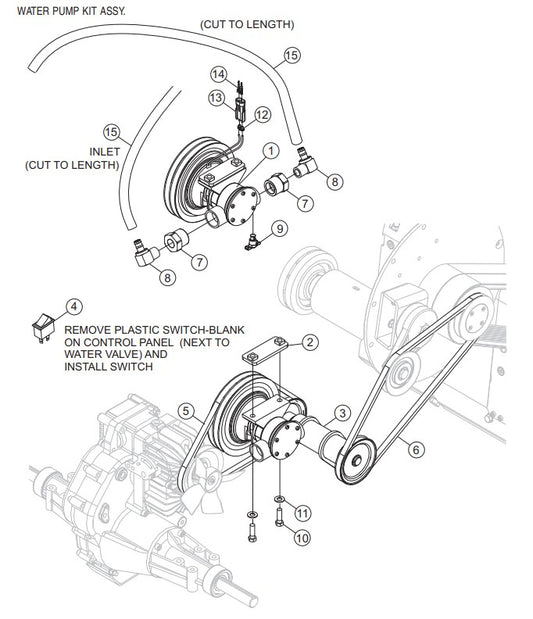 Water Pump Kit Assembly Parts-SP6457 DEUTZ 57 HP DIESEL ENGINE