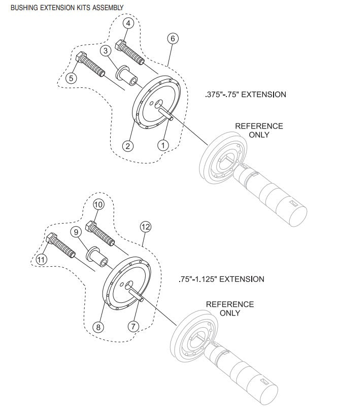 Bushing Extension Kits Assembly Parts-SP6457 DEUTZ 57 HP DIESEL ENGINE