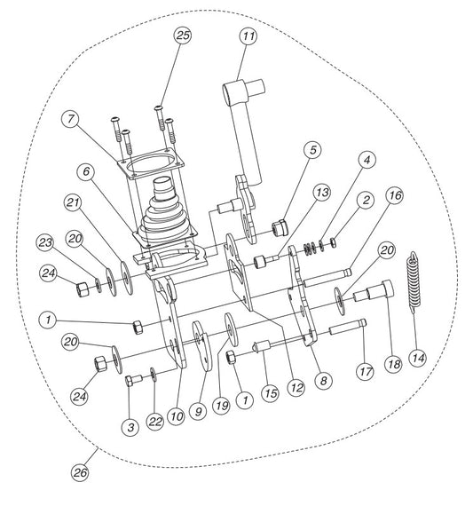 Joystick Mounting Assembly Parts-SP6457 DEUTZ 57 HP DIESEL ENGINE