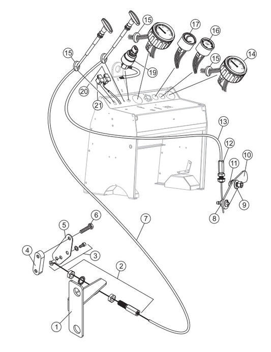 Gauges and Controls Assembly Parts-SP6457 DEUTZ 57 HP DIESEL ENGINE