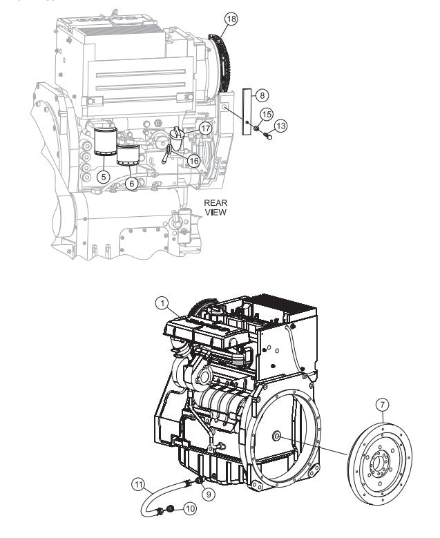 Engine Assembly Parts-SP6457 DEUTZ 57 HP DIESEL ENGINE