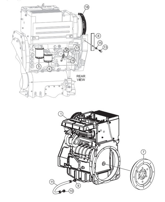 Engine Assembly Parts-SP6457 DEUTZ 57 HP DIESEL ENGINE