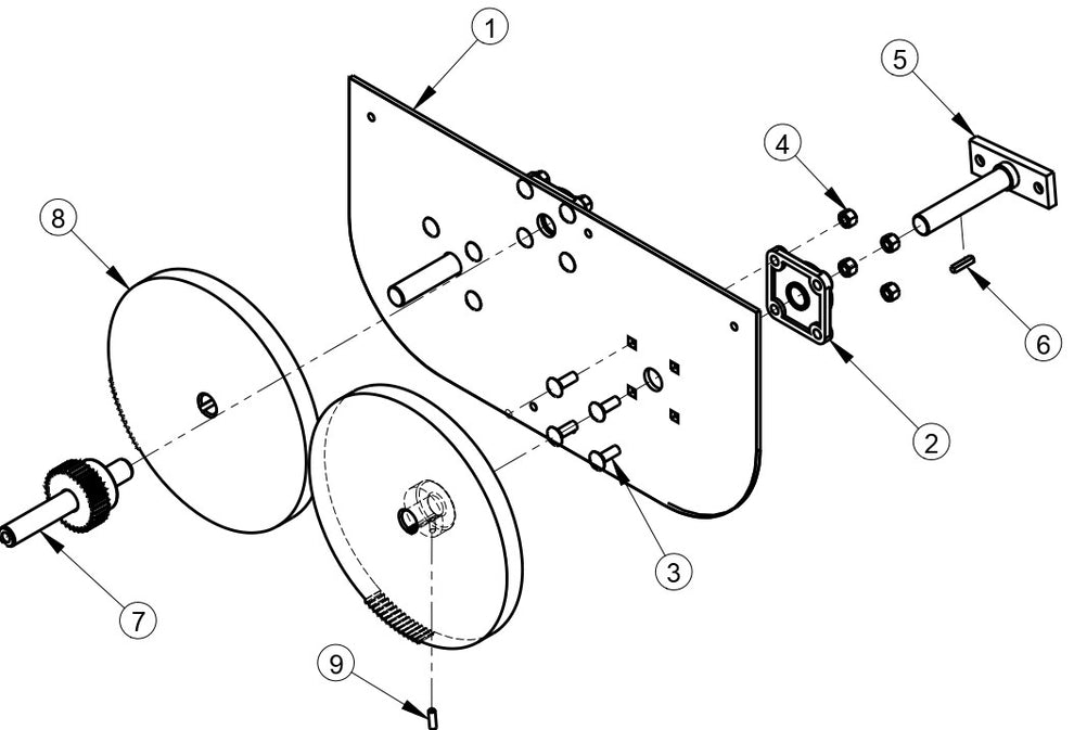 Gear and Shaft Assembly Parts For CC200 Dual Head Floor Grinder By Diamond Products