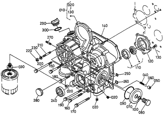Gear Case Assembly Parts for KD1800-KD6 Light Towers by Multiquip