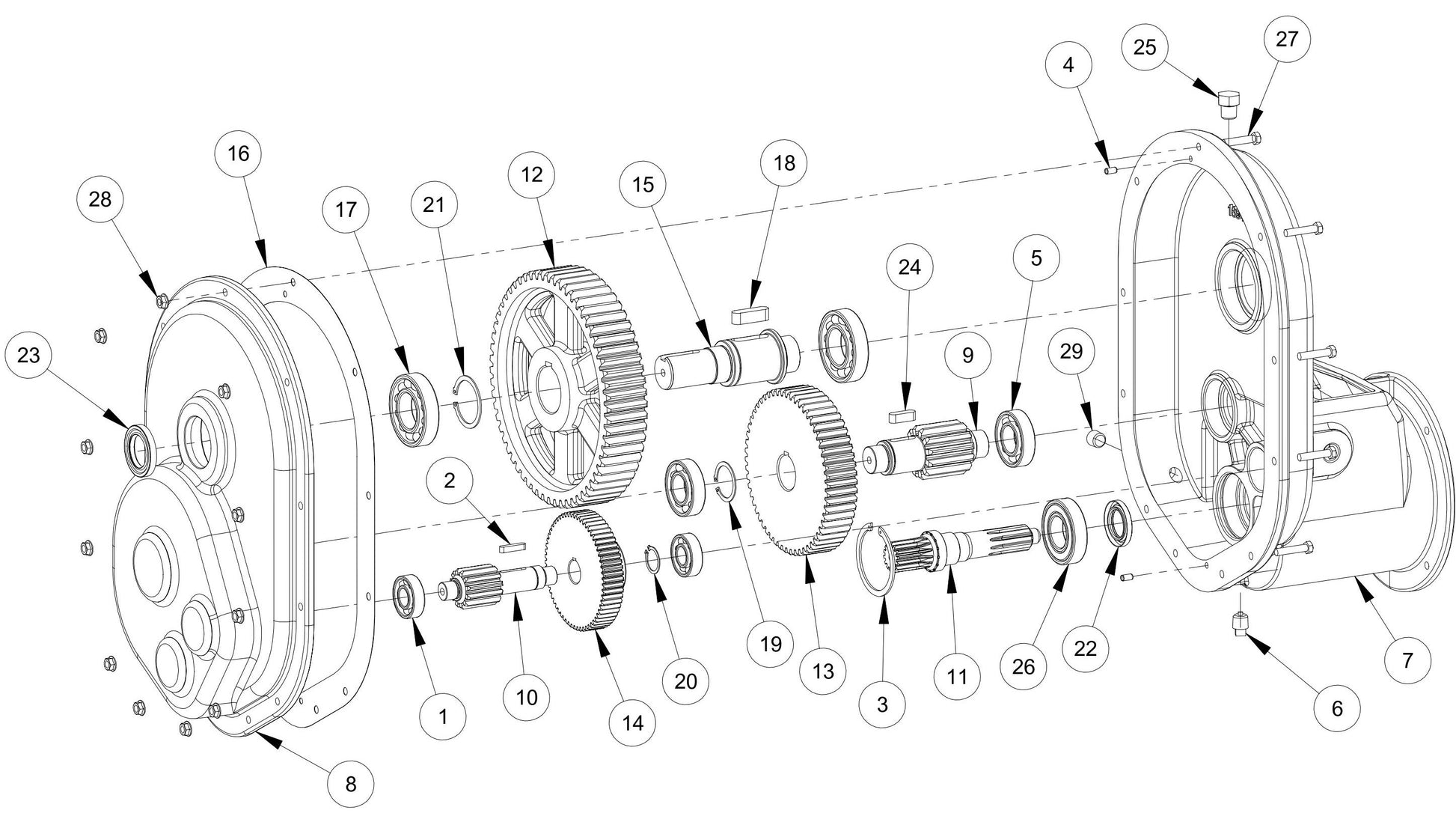 MM120 Gearbox Assembly Parts By MBW