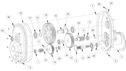 MM120 Gearbox Assembly Parts By MBW