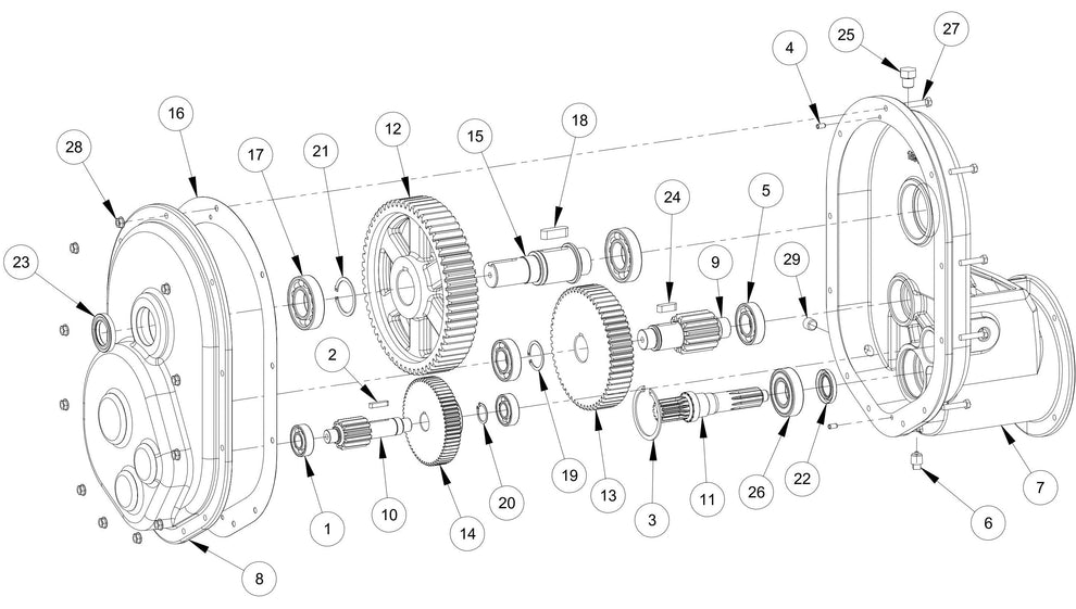 MM120 Gearbox Assembly Parts By MBW
