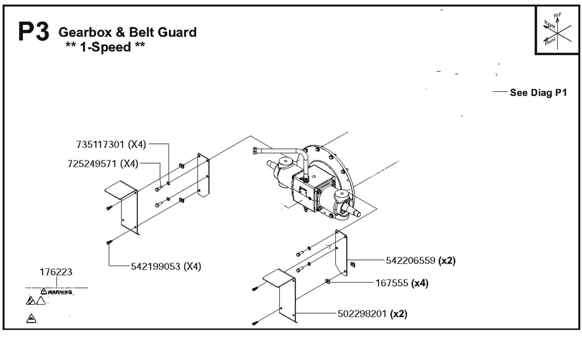 Gearbox And Belt Guard 1-Speed Parts For FS6600D By Husqvarna