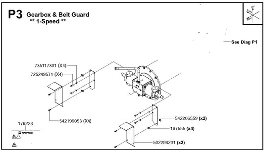 Gearbox And Belt Guard 1-Speed Parts For FS6600D By Husqvarna