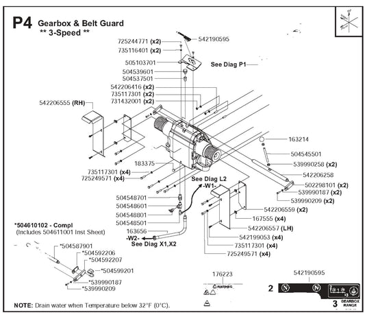 Gearbox And Belt Guard 3-Speed Parts For FS6600D By Husqvarna