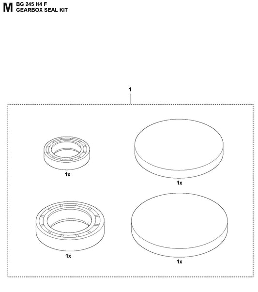 Gearbox Seal Kit Parts For BG 245 By Husqvarna