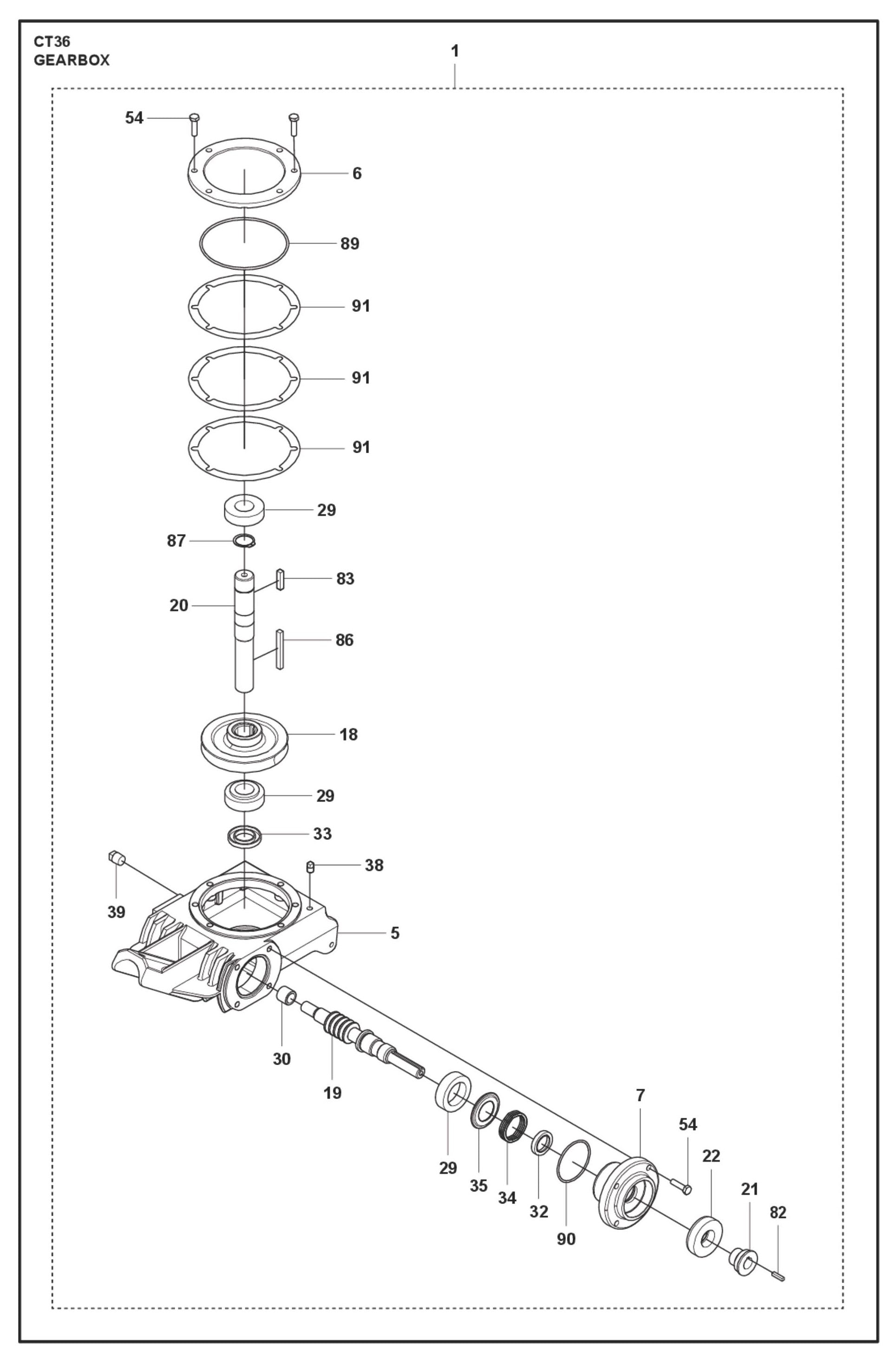 Gearbox Parts For CT 36 By Husqvarna